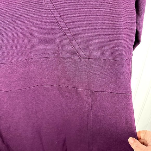 Toad & Co Purple V-neck dress Long sleeve Size Large - Picture 5 of 6